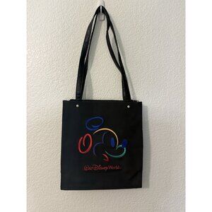 Vintage Mickey Mouse Walt Disney World Embroidered Tote Bag Purse
